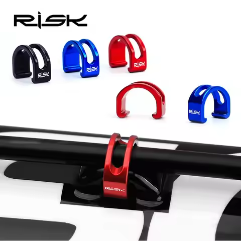 RISK Aluminum Alloy C-Type Buckle Road MTB Bicycle Shift Disc Brake Cable Frame U Shaped Snap Clamp 