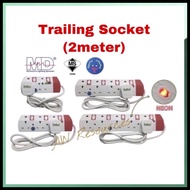MD - 2/ 3/ 4/ 5 Gang (2meter) Extension Trailing Socket