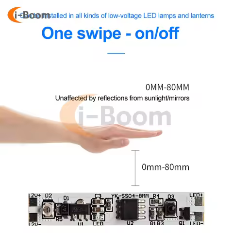 DC 12V Human Infrared Sensor Switch Hand Swipe Sensor Light Control Module LED Strip Light Sensor Sw