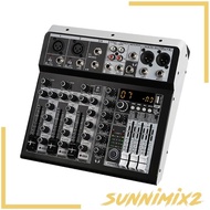 [Sunnimix2] Portable Audio Mixer Sound Mixer DSP Sound Board Digital Mixing for DJ Studio Guitar Gaming