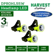 55W PAKET ISI 3LAMP DIVING IP68 HARVEST LED SENTER KEPALA SELAM