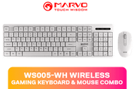 Marvo - 白色無線鍵鼠套裝 WS005-WH Wireless Mouse & Keyboard Combo