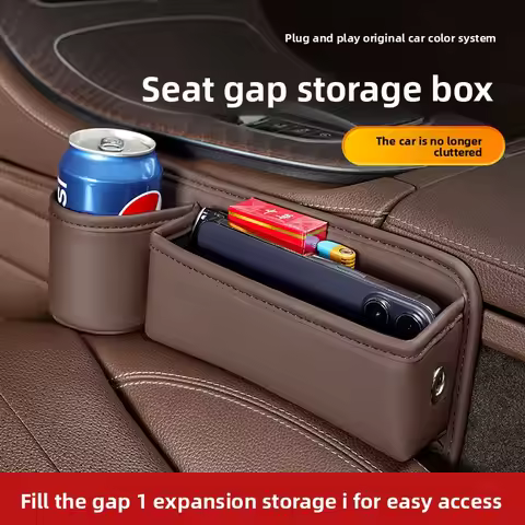 For Hyundai HB20S i30 N GN7 2021~2025 1 Pc Car Seat Gap Storage Box With Cup Holder Sundries Tidying