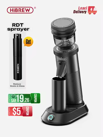 HiBREW G5 48mm Conical Burr Electric Coffee Grinder Compact Portable Coffee Bean Mill Kitchen for Es