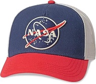 NASA Baseball Hat, 5 Panel Structured Fit with Curved Brim, Adjustable Snapback Trucker Dad Cap, Val