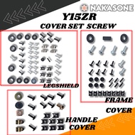 YAMAHA Y15 Y15ZR V1 COVER SET SCREW COMPLETE FULL SET SKRU SET