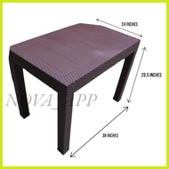❐ ◫ FUSON Plastic Rattan chairs and table
