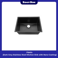 Fidelis FSD22332 (Dark Grey Stainless Steel Kitchen Sink with Nano Coating)
