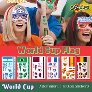 Spot Delivery【10 PCS】Flag Tattoo Stickers 120*76mm World Cup Football Party Marathon Games Fan Games