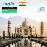 India esim High Traffic Unlimited 4G Date 1-30days Daily 500MB/1GB/2GB  Tota5GB/10GB/20GB Instant Em