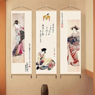 Zen Ukiyo-e Paintings Japanese Style Woman Sushi Restaurant Decorative Paintings Antique Restaurant 