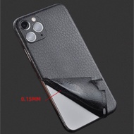 Leather Skin Pattern Sticker For iPhone 8 11 12 Plus Back Films Decal For iPhone 11 Pro Max Sticker Adhesive Skin