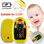 Finger Clip Digital Pulse Fingertip Oximeter Fit For Infant Child Kids With Charging Cable Lanyard