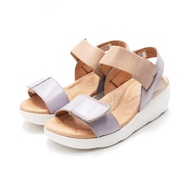 SAPATOTERAPIA 減壓款魔鬼氈彈力帶厚底涼鞋 女鞋-藍色