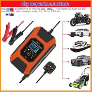 SKY Foxsur 12V/7A fast battery charger, Intelligent motorcycle car battery charger, GEL AGM Battery 