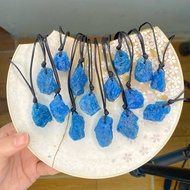 Apatite stone necklace with drawstring adjustable length, attracts luck and heals