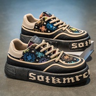 Men Sports Shoes Thick-Soled Anti-Slip Running Shoes Fashion Casual Dad Shoes Thick-Soled Shoes