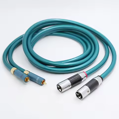 1 pair Hifi Ortofon 8N XLR male to RCA Male Cable High Purity OCC Hifi 2 Rca to 2 Xlr Cable