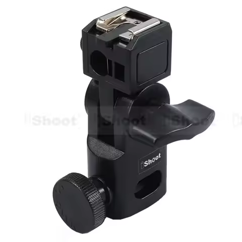 Mini Flash Bracket/Umbrella Holder - Universal Metal Hot Shoe Mount for Canon Nikon Pentax Olympus S