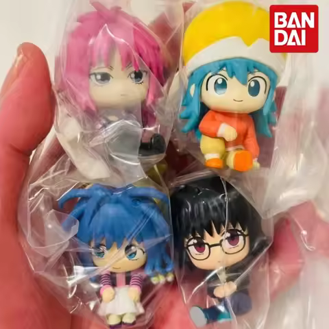 Bandai Gashapon Hunter X Hunter Girl Sitting Mini Figures Machi Ponzu Neon Shizuku Desktop Ornaments