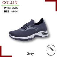 Collin - 9565 Grey Sepatu Rajut Import Pria Olahraga Premium