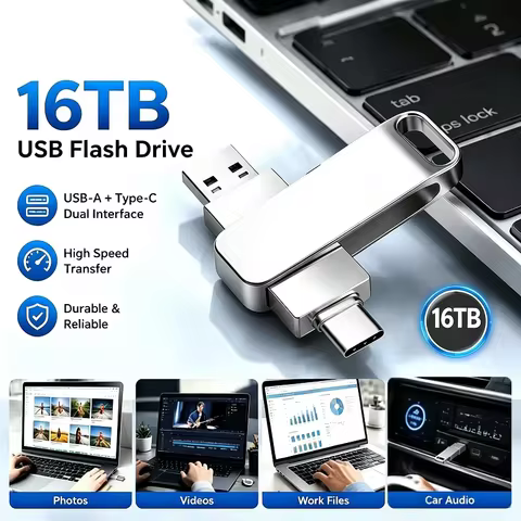 High-Speed Type-C 2-in-1 USB Flash Drive OTG Pen Drive Memory Stick Pendrive 16TB 2TB 1TB 512GB for 