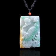 【丹鳳朝陽】三彩翡翠鳳凰項鍊 | 天然緬甸玉翡翠A貨 | 送禮