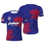 JDT Football Shirt, JDT Club Football Jersey, New Design by Harimau Malaysia, Blue, Men's Short Slee