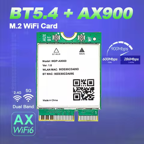 WiFi 6 Bluetooth 5.4 M.2 Network Card WDP-AX900 2.4G&5GHz Wireless Adapter For Laptop Windows 10/11