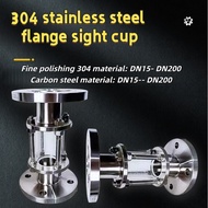 304 stainless steel flange sight cup glass tube sight glass boiler sight tube pipeline DC observatio