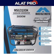 Mostaz Moto 3.0kW/3000Watt Portable Gasoline Generator with Electric Start MSG3000K - Heavy Duty - 6