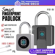Smart Padlock Fingerprint Padlock Digital Padlock Waterproof Mobile Unlock Door Look Anti-Theft Thumbprint Lock P10 / P6