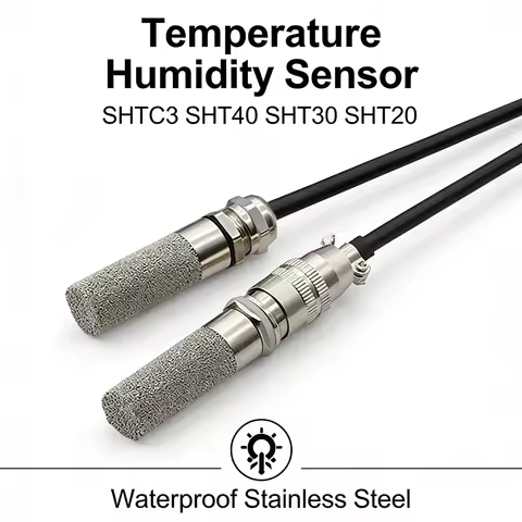 1PCS IIC Digital Temperature Humidity Sensor SHTC3 SHT40 SHT30 SHT20 High-Precision Probe Waterproof