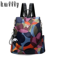 KMFFLY Backpack Casual Anti Theft Backpack for Teenager Girls Women Oxford Multifuction Schoolbag color One