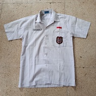 Preloved white elementary school shirt, fauzi / BUS 203 brand