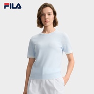 FILA CORE LIFESTYLE EMERALD ETCHED MOMENTS Women Knit Sweater (Light Blue)