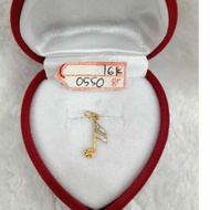 Lt955E133E melody gold pendant musical note tone ladder combination white gold weight 0.550 rate 70%