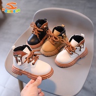 HOBIBEAR เด็กแฟชั่นรองเท้ามาร์ตินใหม่ G Irls 'สไตล์อังกฤษต่างประเทศรองเท้าสั้นรองเท้าเด็กรองเท้าเดียวเกาหลี