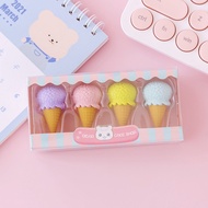 Penghapus 4 Pcs / Set Lucu Bentuk Es Krim Karet Hapus Lolipop Donat Pensil Karakter Sweet Eraser Ana