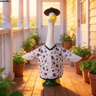 INKSCRIBE​ Porch Geese Costume, with 3D Soccer Cap Football Print Lawn Geese Ornament, Funny 23 Inch