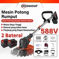 Mesin Potong Rumput Baterai 588V Mesin Pemotong Rumput Taman Alat Potong Rumput Cordless Lawn Mower 