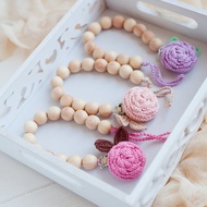 奶嘴花夾 - 假夾 - 女孩嬰兒車鏈