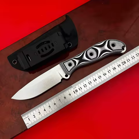 Straight knife 14C28N steel tactical hunting fixed blade knife Mikata handle men's gift EDC knife ou