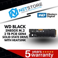 WESTERN DIGITAL WD BLACK SN850X 2TB NVMe INTERNAL SSD GAMING WITH HEATSINK -WDS200T2XHE