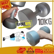 Dumbbles Plastic Barbell 10kg Barbell Weight Lifting Equipment Dumbbell Hand Weight Fitness Gym Barb