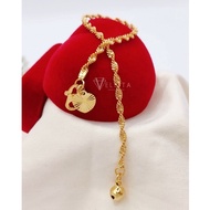 [VJ]Bracelet "DNA" 13cm-20cm Adults/Kids 999.9 Gold Plated {Rantai Tangan Giler-Giler}