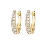 Statement Creole Cubic Zirconia Hoop Earrings 18K Gold Plated Jewellery