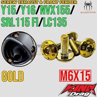 SCREW ALLOY M6 X 20 Y15 / NVX 155 / REAR FENDER / EXHAUST EKZOS COVER / FRONT FENDER / FRONT MUDGUAR