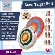 V Club Archery Grass Target Butt - 1/ 2/ 3/ 4/ 5 Layers - 55 / 60cm Diameter - Target Shooting Board