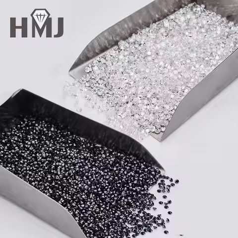 (Note New Promotion) D Color Black Moissanite Stones Round Cut 0.8-2.9mm Loose Gemstones VVS1 Excell